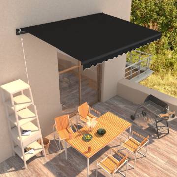 Manual Retractable Awning 400x300 cm Anthracite | HipoMarket