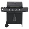 Gas Barbecue Grill 4+1 Cooking Zones - Black Steel | HipoMarket