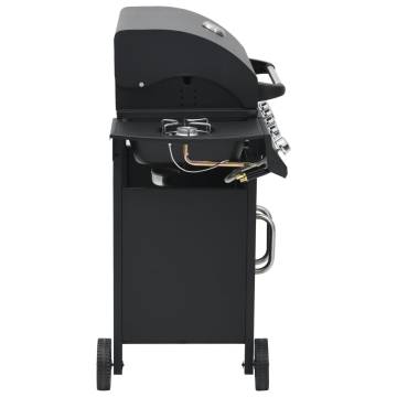 Gas Barbecue Grill 4+1 Cooking Zones - Black Steel | HipoMarket