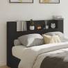 Headboard Cabinet with LED Black 160x16.5x103.5 cm Colour black Size 160 x 16.5 x 103.5 cm Quantity in Package 1 