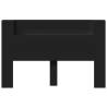 Stylish Black Headboard Cabinet with RGB LED - 160x16.5 cm