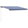 Manual Retractable Awning 400x300 cm Blue and White Colour blue and white Size 400 x 300 cm Quantity in Package 1 