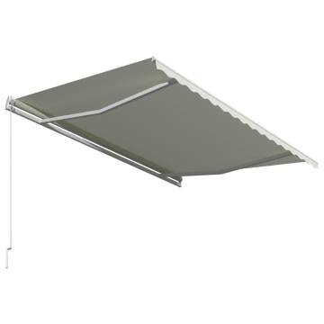 Manual Retractable Awning 400x300 cm - Cream Outdoor Shade