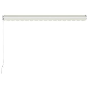 Manual Retractable Awning 400x300 cm - Cream Outdoor Shade