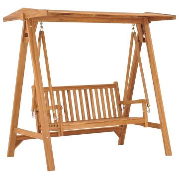 Swing Bench 170 cm - Solid Teak Wood for Outdoor Relaxation