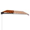 Manual Retractable Awning with LED - 600x300 cm Orange Brown