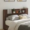 Headboard Cabinet with LED Brown Oak 160x16.5x103.5 cm Colour brown oak Size 160 x 16.5 x 103.5 cm Quantity in Package 1 