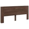 Headboard Cabinet with LED - Brown Oak 220x16.5x103.5 cm