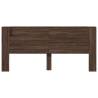 Headboard Cabinet with LED - Brown Oak 220x16.5x103.5 cm