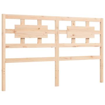 Solid Wood Bed Frame with Headboard 160x200 cm | Hipo Market