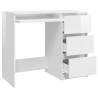 Elegant High Gloss White Desk - 90x45x76 cm Engineered Wood