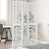 Room Divider 3 Panels White Solid Wood Paulownia Size 40 x 180 cm Number of 3 Number_of_Panels 