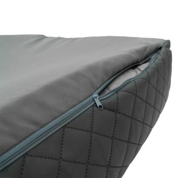 Madison Dog Bed Skai Check - Grey, 120x95x28 cm | HipoMarket