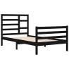 Modern Black Solid Wood Bed Frame 100x200 cm | Hipomarket