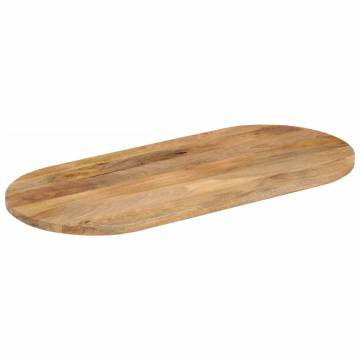 Solid Wood Mango Table Top 120x60 cm | Rustic Oval Design