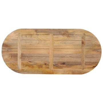 Solid Wood Mango Table Top 120x60 cm | Rustic Oval Design