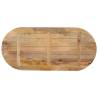 Solid Wood Mango Table Top 120x60 cm | Rustic Oval Design