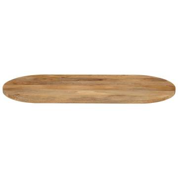 Oval Solid Wood Mango Table Top - 80x40x3.8 cm | Hipo Market