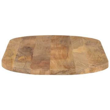 Oval Solid Wood Mango Table Top - 80x40x3.8 cm | Hipo Market