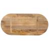 Oval Solid Wood Mango Table Top - 80x40x3.8 cm | Hipo Market