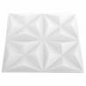 3D Wall Panels - 24 pcs Origami White 50x50 cm | Hipomarket