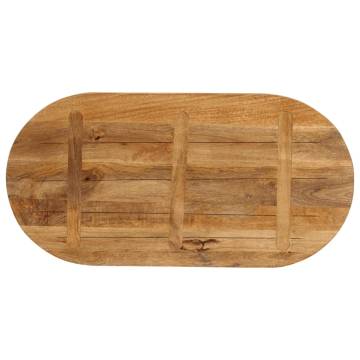 Oval Solid Wood Mango Table Top - 110x40x2.5 cm | Hipomarket