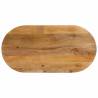 Table Top 110x50x2.5 cm Oval Solid Wood Mango Colour mango wood(oak finish) Size 110 x 50 cm Quantity in Package 1 Thickness 25 mm 