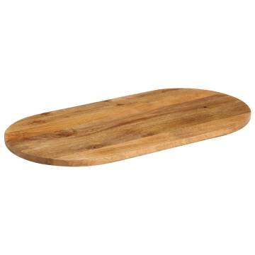 Oval Solid Wood Mango Table Top - 110x50x2.5 cm | Hipo Market