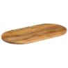 Oval Solid Wood Mango Table Top - 110x50x2.5 cm | Hipo Market