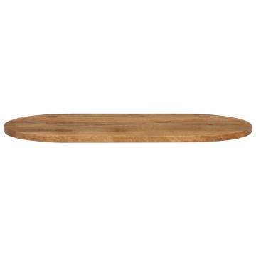 Oval Solid Wood Mango Table Top - 110x50x2.5 cm | Hipo Market