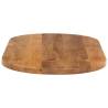 Oval Solid Wood Mango Table Top - 110x50x2.5 cm | Hipo Market