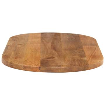 Oval Solid Wood Mango Table Top - 90x40x3.8 cm