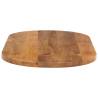 Oval Solid Wood Mango Table Top - 90x40x3.8 cm