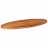 Oval Solid Wood Acacia Table Top - 90x40x2.5 cm | HipoMarket