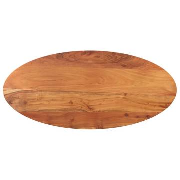 Oval Solid Wood Acacia Table Top - 90x40 cm for Fresh Décor