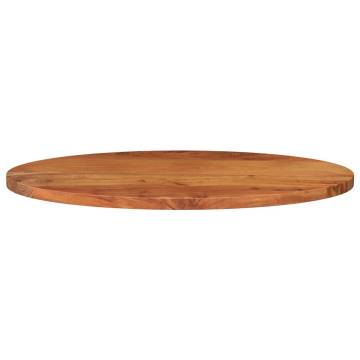 Oval Solid Wood Acacia Table Top - 120x50x3.8 cm