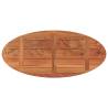 Oval Solid Wood Acacia Table Top - 120x50x3.8 cm