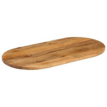 Oval Solid Wood Mango Table Top - 120x50 cm | HipoMarket