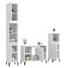 3 Piece Bathroom Furniture Set - High Gloss White Finish