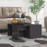 Coffee Tables 4 pcs High Gloss Grey 33x33x33 cm Engineered Wood Colour high gloss grey Quantity in Package 4 