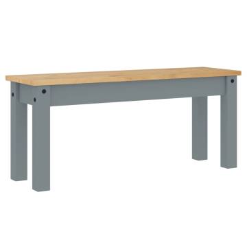 Panama Grey Dining Bench - Solid Pine Wood 105x30x45 cm