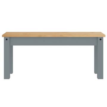 Panama Grey Dining Bench - Solid Pine Wood 105x30x45 cm