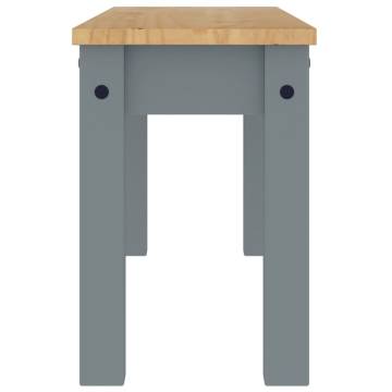 Panama Grey Dining Bench - Solid Pine Wood 105x30x45 cm