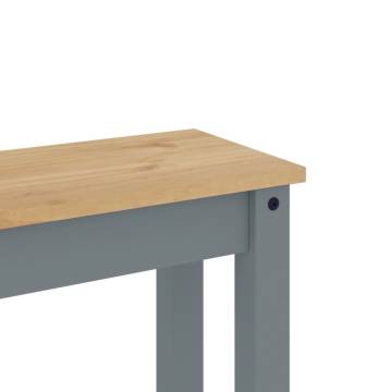 Panama Grey Dining Bench - Solid Pine Wood 105x30x45 cm