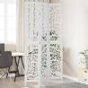 Room Divider 3 Panels White Solid Wood Paulownia Size 40 x 220 cm Number of 3 Number_of_Panels 