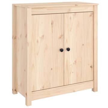 Stylish Solid Wood Pine Sideboard - 70x35x80 cm