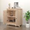 Stylish Solid Wood Pine Sideboard - 70x35x80 cm