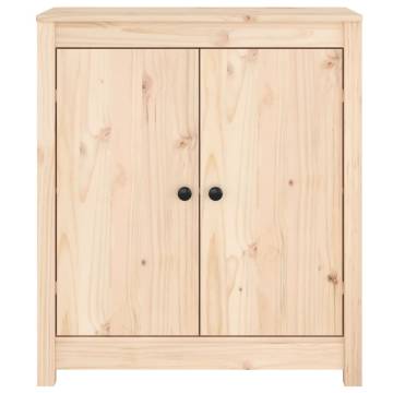 Stylish Solid Wood Pine Sideboard - 70x35x80 cm