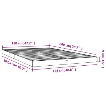 Solid Wood Pine Bed Frame 120x200 cm - Modern Design