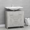 Bathroom Cabinet Concrete Grey 60x33x61 cm Engineered Wood Colour concrete grey Number of 1 Number of Pieces 